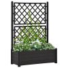 Garden Planter With Trellis 100x43x142 Cm PP Anthracite -Room Garden Planter with Trellis 100x43x142 cm PP Anthracite 438216 0