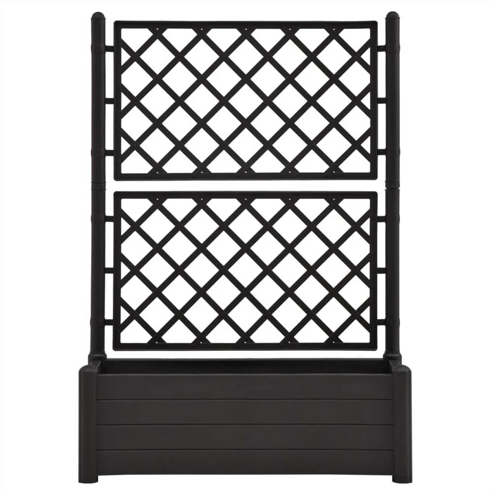Garden Planter With Trellis 100x43x142 Cm PP Anthracite - Image 3