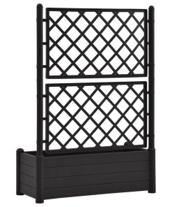 Garden Planter With Trellis 100x43x142 Cm PP Anthracite 6 Garden Planter With Trellis 100x43x142 Cm PP Anthracite -Room Garden Planter with Trellis 100x43x142 cm PP Anthracite 438216 4