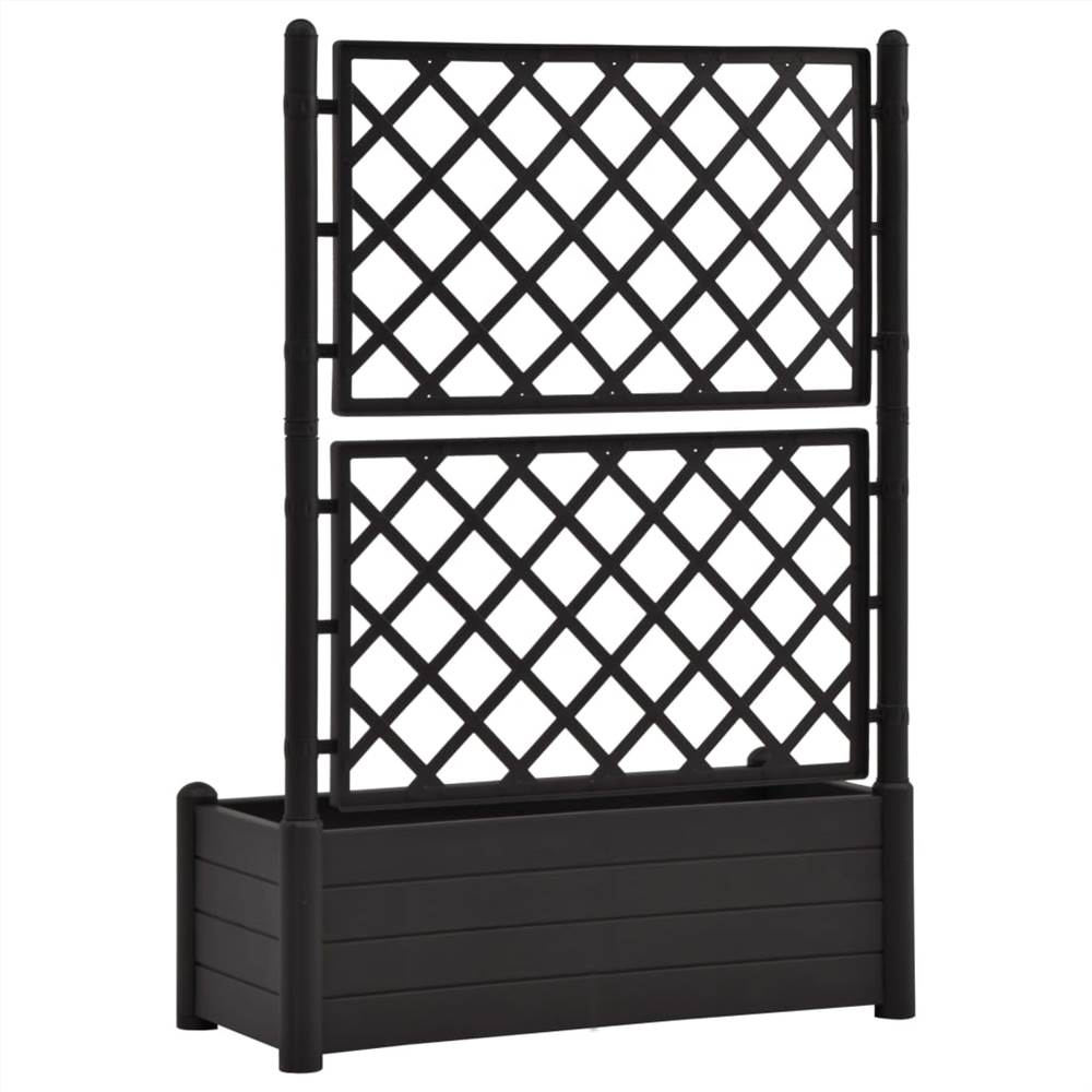 Garden Planter with Trellis 100x43x142 cm PP Anthracite Garden Planter With Trellis 100x43x142 Cm PP Anthracite -Room Garden Planter with Trellis 100x43x142 cm PP Anthracite 438216 4