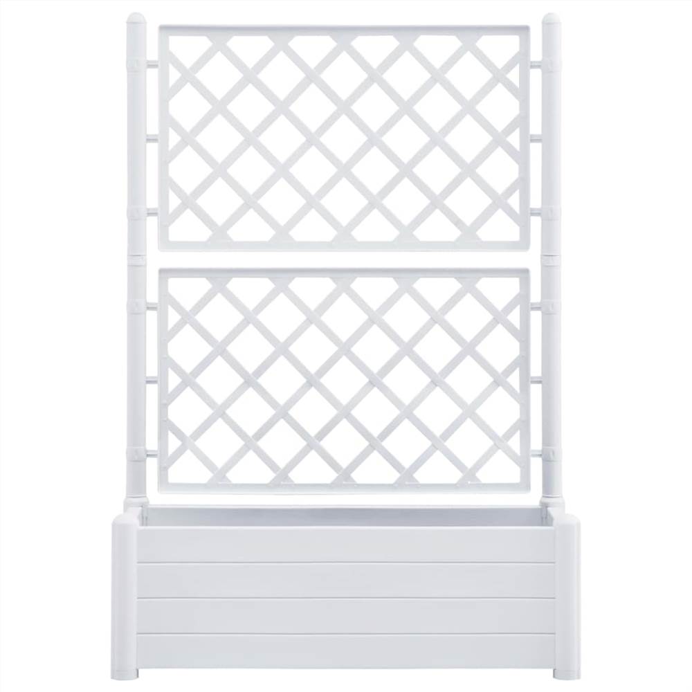 Garden Planter with Trellis 100x43x142 cm PP White Garden Planter With Trellis 100x43x142 Cm PP White -Room Garden Planter with Trellis 100x43x142 cm PP White 438215 2
