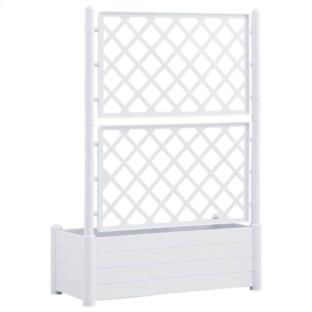 Garden Planter with Trellis 100x43x142 cm PP White Garden Planter With Trellis 100x43x142 Cm PP White -Room Garden Planter with Trellis 100x43x142 cm PP White 438215 4