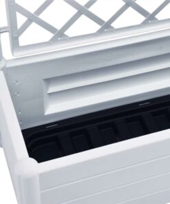 Garden Planter With Trellis 100x43x142 Cm PP White 7 Garden Planter With Trellis 100x43x142 Cm PP White -Room Garden Planter with Trellis 100x43x142 cm PP White 438215 5