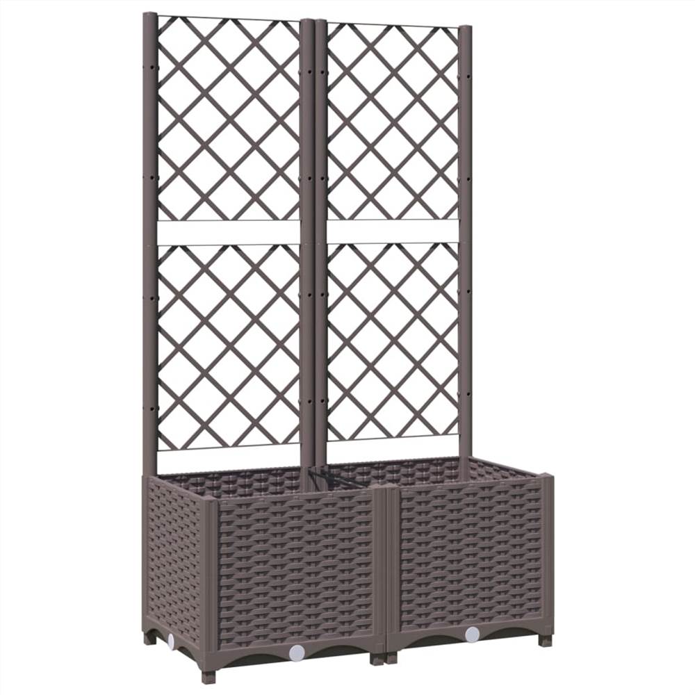 Garden Planter with Trellis Brown 80x40x136 cm PP Garden Planter With Trellis Brown 80x40x136 Cm PP -Room Garden Planter with Trellis Brown 80x40x136 cm PP 503081 1