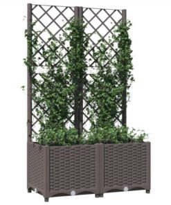 Garden Planter With Trellis Brown 80x40x136 Cm PP 4 Garden Planter With Trellis Brown 80x40x136 Cm PP -Room Garden Planter with Trellis Brown 80x40x136 cm PP 503081 2