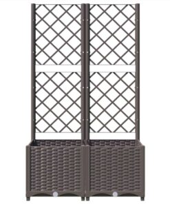 Garden Planter With Trellis Brown 80x40x136 Cm PP 5 Garden Planter With Trellis Brown 80x40x136 Cm PP -Room Garden Planter with Trellis Brown 80x40x136 cm PP 503081 3