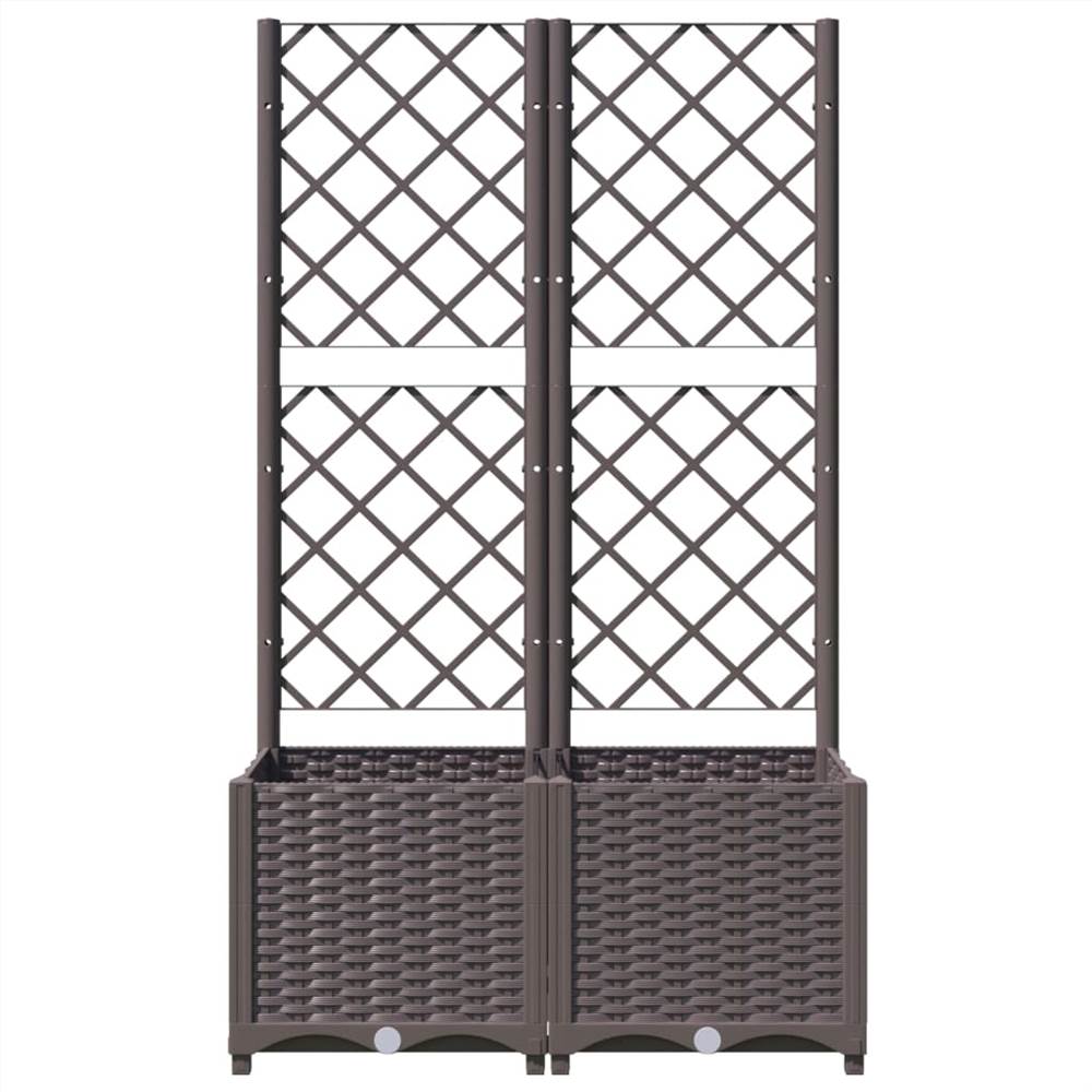 Garden Planter with Trellis Brown 80x40x136 cm PP Garden Planter With Trellis Brown 80x40x136 Cm PP -Room Garden Planter with Trellis Brown 80x40x136 cm PP 503081 3