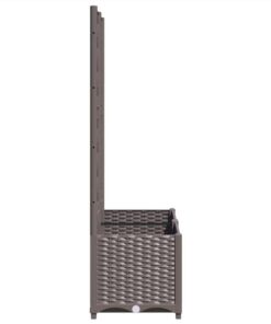 Garden Planter With Trellis Brown 80x40x136 Cm PP 6 Garden Planter With Trellis Brown 80x40x136 Cm PP -Room Garden Planter with Trellis Brown 80x40x136 cm PP 503081 4