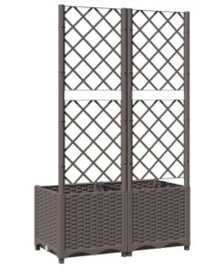 Garden Planter With Trellis Brown 80x40x136 Cm PP 7 Garden Planter With Trellis Brown 80x40x136 Cm PP -Room Garden Planter with Trellis Brown 80x40x136 cm PP 503081 5