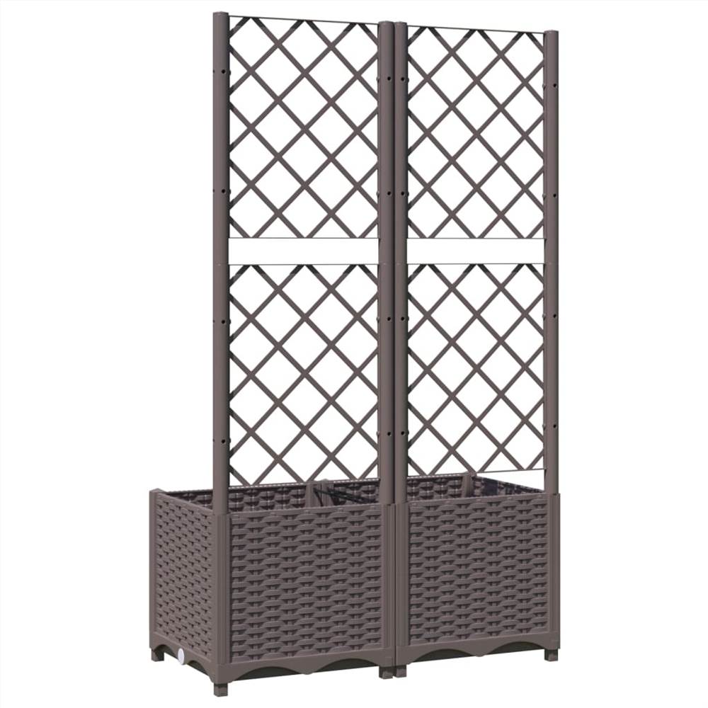 Garden Planter with Trellis Brown 80x40x136 cm PP Garden Planter With Trellis Brown 80x40x136 Cm PP -Room Garden Planter with Trellis Brown 80x40x136 cm PP 503081 5