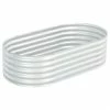 Garden Raised Bed 160x80x44 Cm Galvanised Steel Silver