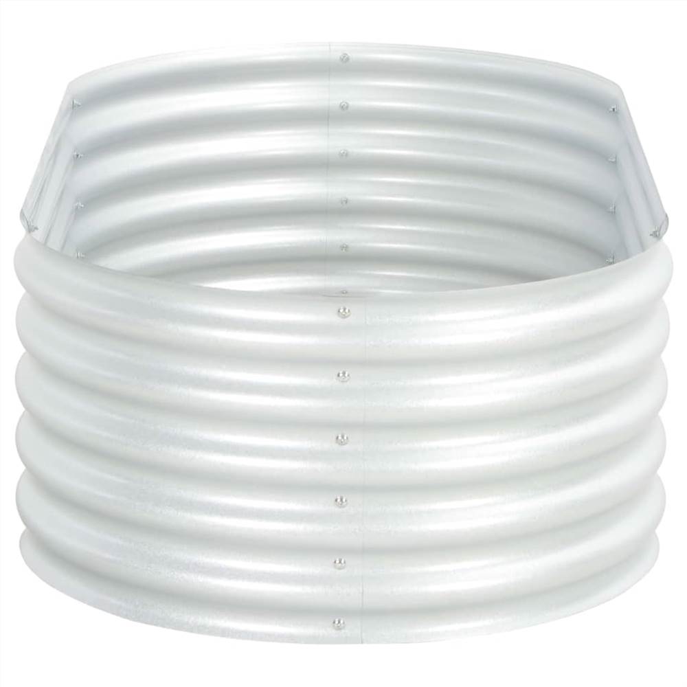 Garden Raised Bed 160x80x44 cm Galvanised Steel Silver Garden Raised Bed 160x80x44 Cm Galvanised Steel Silver -Room Garden Raised Bed 160x80x44 cm Galvanised Steel Silver 441688 1