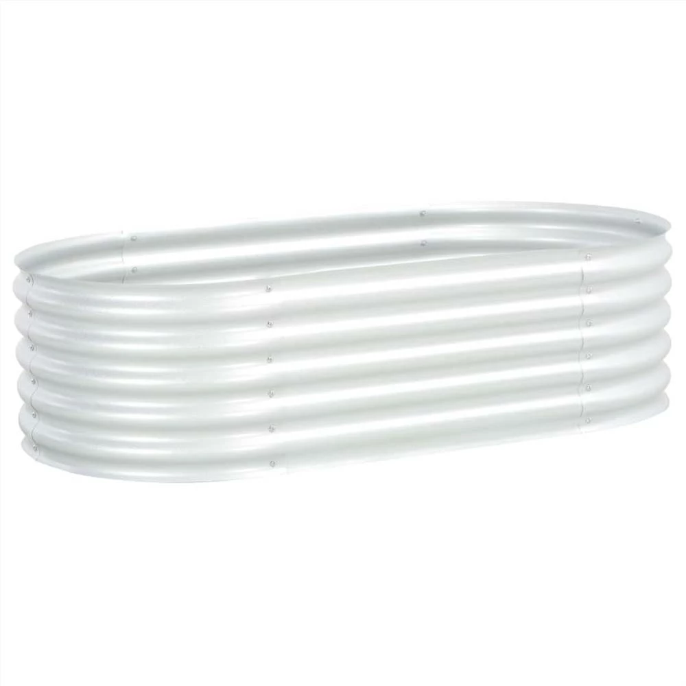 Garden Raised Bed 160x80x44 Cm Galvanised Steel Silver - Image 3