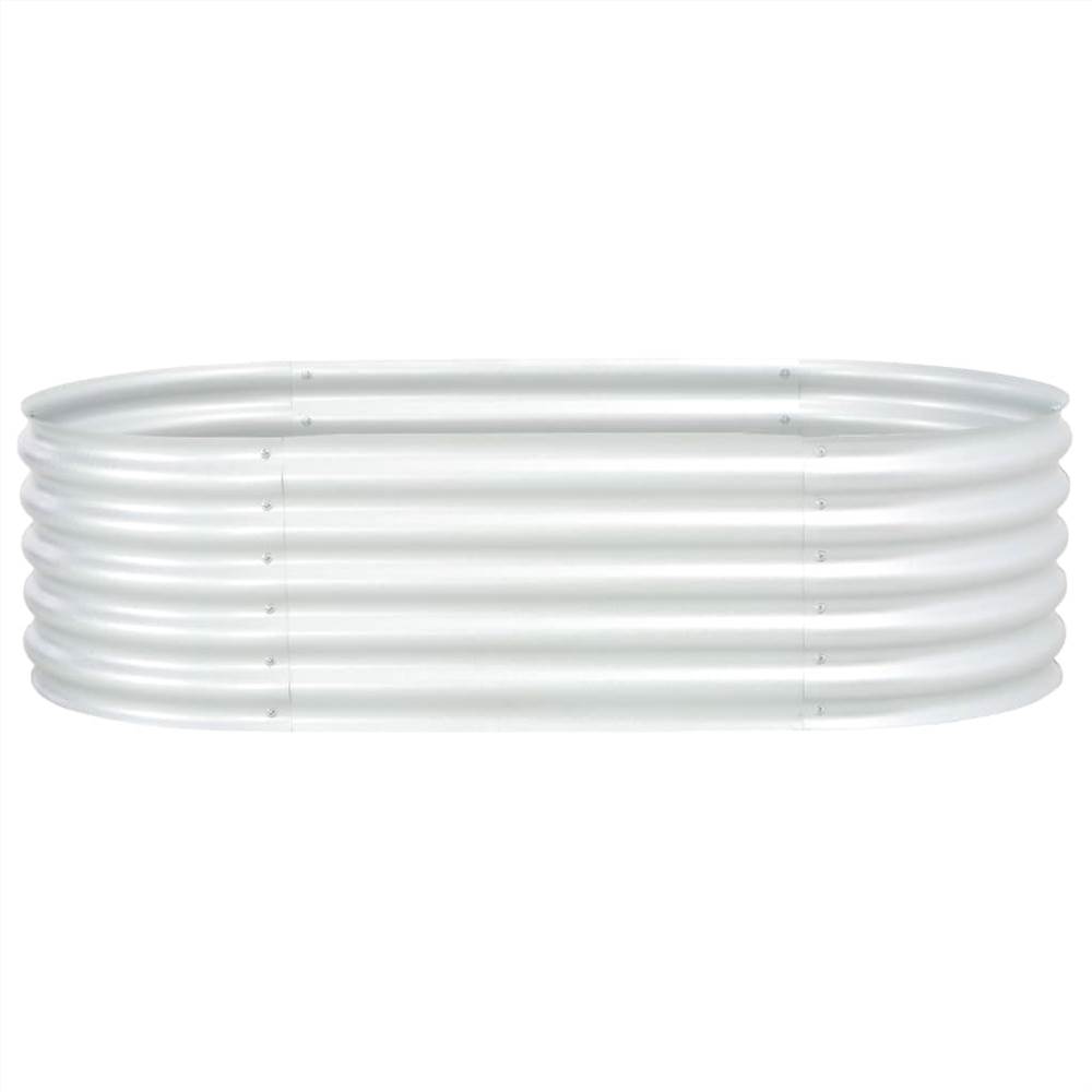 Garden Raised Bed 160x80x44 cm Galvanised Steel Silver Garden Raised Bed 160x80x44 Cm Galvanised Steel Silver -Room Garden Raised Bed 160x80x44 cm Galvanised Steel Silver 441688 3