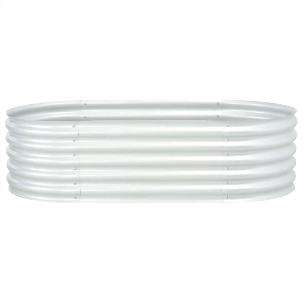 Garden Raised Bed 160x80x44 Cm Galvanised Steel Silver - Image 4