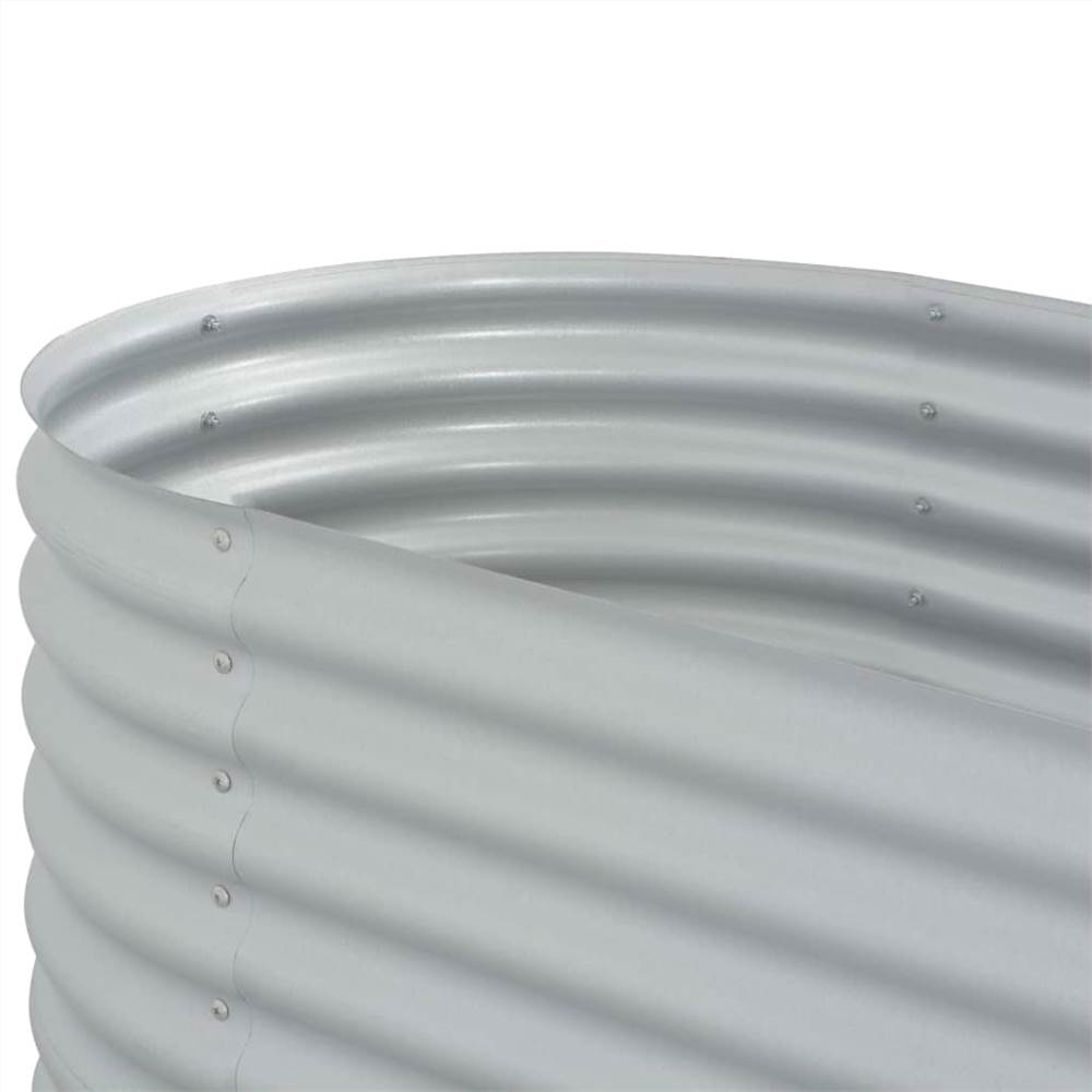 Garden Raised Bed 160x80x44 cm Galvanised Steel Silver Garden Raised Bed 160x80x44 Cm Galvanised Steel Silver -Room Garden Raised Bed 160x80x44 cm Galvanised Steel Silver 441688 4