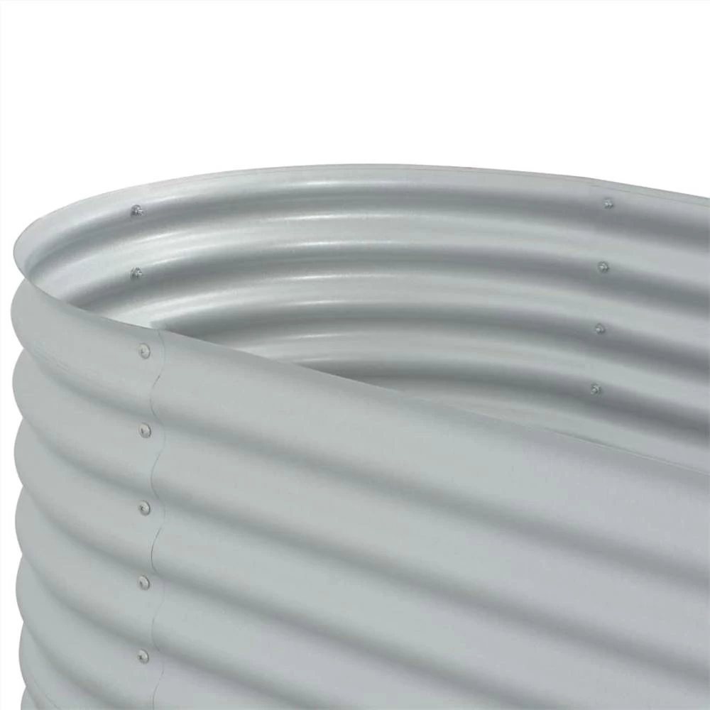 Garden Raised Bed 160x80x44 Cm Galvanised Steel Silver - Image 5