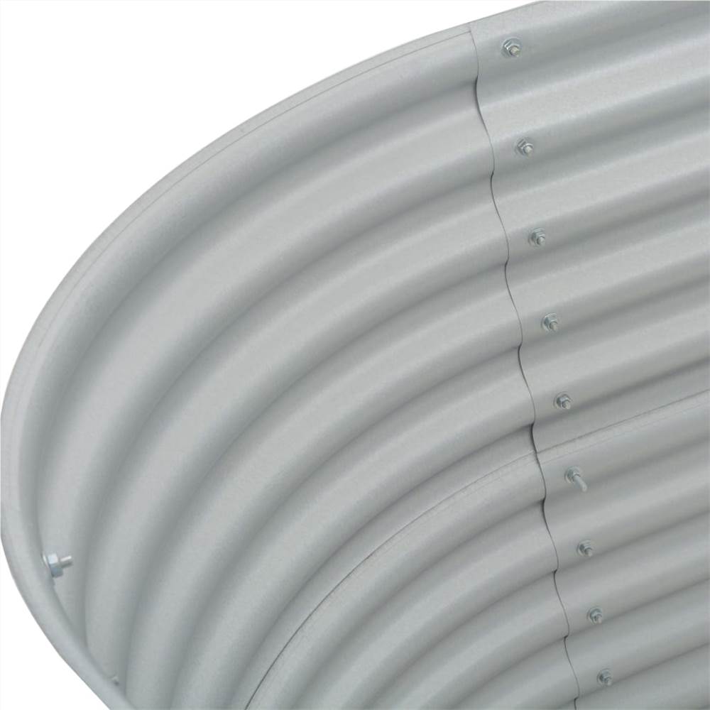 Garden Raised Bed 160x80x44 cm Galvanised Steel Silver Garden Raised Bed 160x80x44 Cm Galvanised Steel Silver -Room Garden Raised Bed 160x80x44 cm Galvanised Steel Silver 441688 5