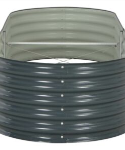 Garden Raised Bed 240x80x44 Cm Galvanised Steel Grey -Room Garden Raised Bed 240x80x44 cm Galvanised Steel Grey 453776 2