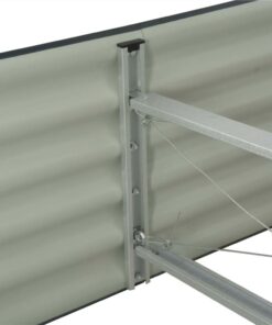 Garden Raised Bed 240x80x44 Cm Galvanised Steel Grey -Room Garden Raised Bed 240x80x44 cm Galvanised Steel Grey 453776 4