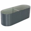 Garden Raised Bed 240x80x81 Cm Galvanised Steel Grey 2 Garden Raised Bed 240x80x81 Cm Galvanised Steel Grey -Room Garden Raised Bed 240x80x81 cm Galvanised Steel Grey 443113 0