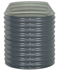 Garden Raised Bed 240x80x81 Cm Galvanised Steel Grey -Room Garden Raised Bed 240x80x81 cm Galvanised Steel Grey 443113 4