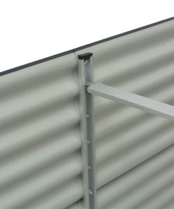 Garden Raised Bed 240x80x81 Cm Galvanised Steel Grey -Room Garden Raised Bed 240x80x81 cm Galvanised Steel Grey 443113 5