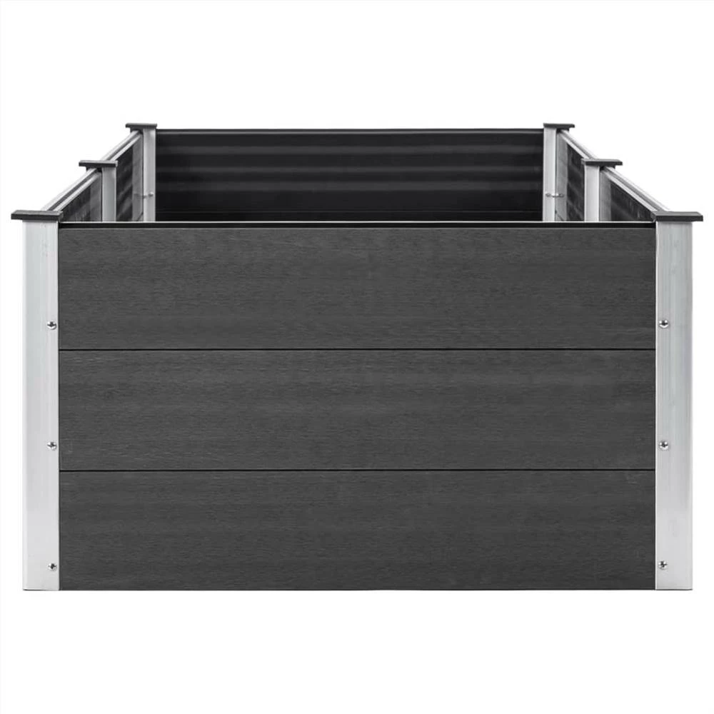 Garden Raised Bed 250x100x54 Cm WPC Grey - Image 4