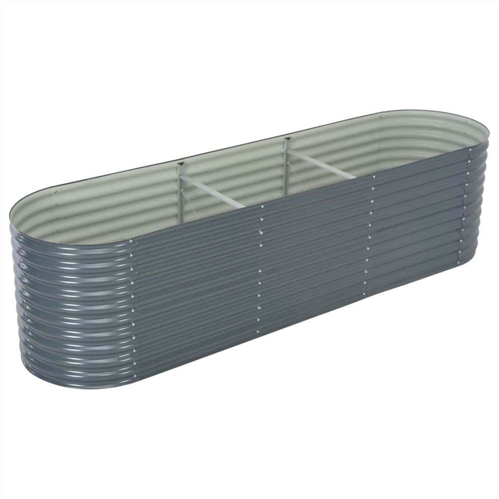 Garden Raised Bed 320x80x81 cm Galvanised Steel Grey Garden Raised Bed 320x80x81 Cm Galvanised Steel Grey -Room Garden Raised Bed 320x80x81 cm Galvanised Steel Grey 456043 0