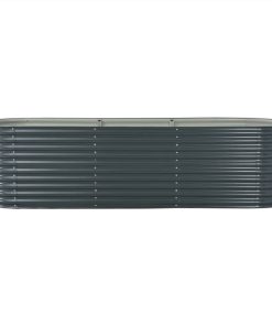 Garden Raised Bed 320x80x81 Cm Galvanised Steel Grey 4 Garden Raised Bed 320x80x81 Cm Galvanised Steel Grey -Room Garden Raised Bed 320x80x81 cm Galvanised Steel Grey 456043 2