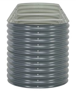 Garden Raised Bed 320x80x81 Cm Galvanised Steel Grey 6 Garden Raised Bed 320x80x81 Cm Galvanised Steel Grey -Room Garden Raised Bed 320x80x81 cm Galvanised Steel Grey 456043 4