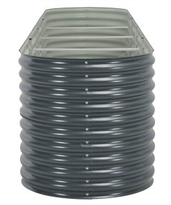 Garden Raised Bed 400x80x81 Cm Galvanised Steel Grey -Room Garden Raised Bed 400x80x81 cm Galvanised Steel Grey 456025 4