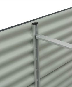 Garden Raised Bed 400x80x81 Cm Galvanised Steel Grey -Room Garden Raised Bed 400x80x81 cm Galvanised Steel Grey 456025 5