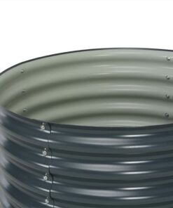 Garden Raised Bed 80x80x81 Cm Galvanised Steel Grey -Room Garden Raised Bed 80x80x81 cm Galvanised Steel Grey 456089 3