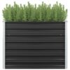 Garden Raised Bed Anthracite 100x40x77 Cm Galvanised Steel 1 Garden Raised Bed Anthracite 100x40x77 Cm Galvanised Steel -Room Garden Raised Bed Anthracite 100x40x77 cm Galvanised Steel 448247 0