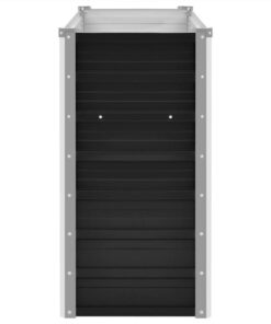 Garden Raised Bed Anthracite 100x40x77 Cm Galvanised Steel -Room Garden Raised Bed Anthracite 100x40x77 cm Galvanised Steel 448247 4
