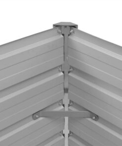 Garden Raised Bed Anthracite 100x40x77 Cm Galvanised Steel -Room Garden Raised Bed Anthracite 100x40x77 cm Galvanised Steel 448247 5
