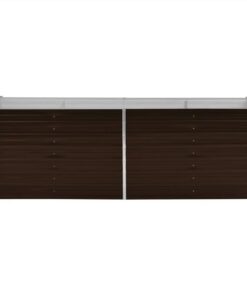 Garden Raised Bed Brown 240x80x77 Cm Galvanised Steel -Room Garden Raised Bed Brown 240x80x77 cm Galvanised Steel 445130 3
