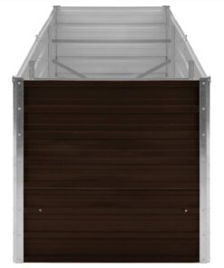 Garden Raised Bed Brown 240x80x77 Cm Galvanised Steel -Room Garden Raised Bed Brown 240x80x77 cm Galvanised Steel 445130 4