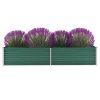 Garden Raised Bed Galvanised Steel 240x80x45 Cm Green 2 Garden Raised Bed Galvanised Steel 240x80x45 Cm Green -Room Garden Raised Bed Galvanised Steel 240x80x45 cm Green 442620 0