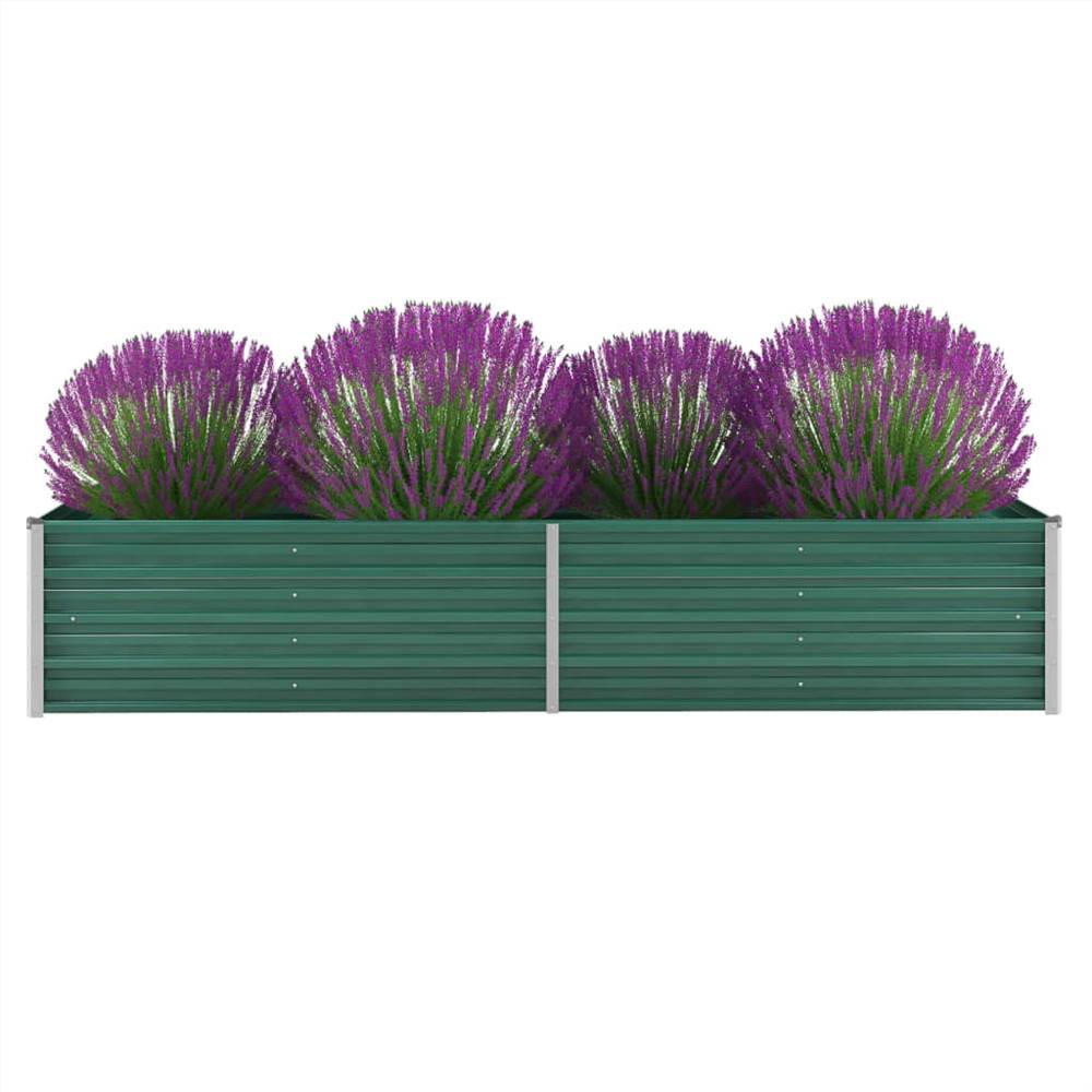 Garden Raised Bed Galvanised Steel 240x80x45 cm Green Garden Raised Bed Galvanised Steel 240x80x45 Cm Green -Room Garden Raised Bed Galvanised Steel 240x80x45 cm Green 442620 0
