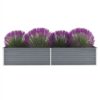 Garden Raised Bed Galvanised Steel 240x80x45 Cm Grey -Room Garden Raised Bed Galvanised Steel 240x80x45 cm Grey 442422 0
