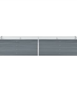 Garden Raised Bed Galvanised Steel 240x80x45 Cm Grey -Room Garden Raised Bed Galvanised Steel 240x80x45 cm Grey 442422 3