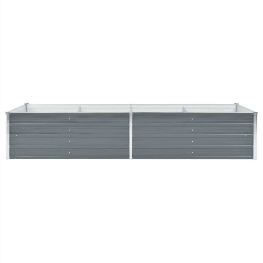 Garden Raised Bed Galvanised Steel 240x80x45 Cm Grey - Image 4