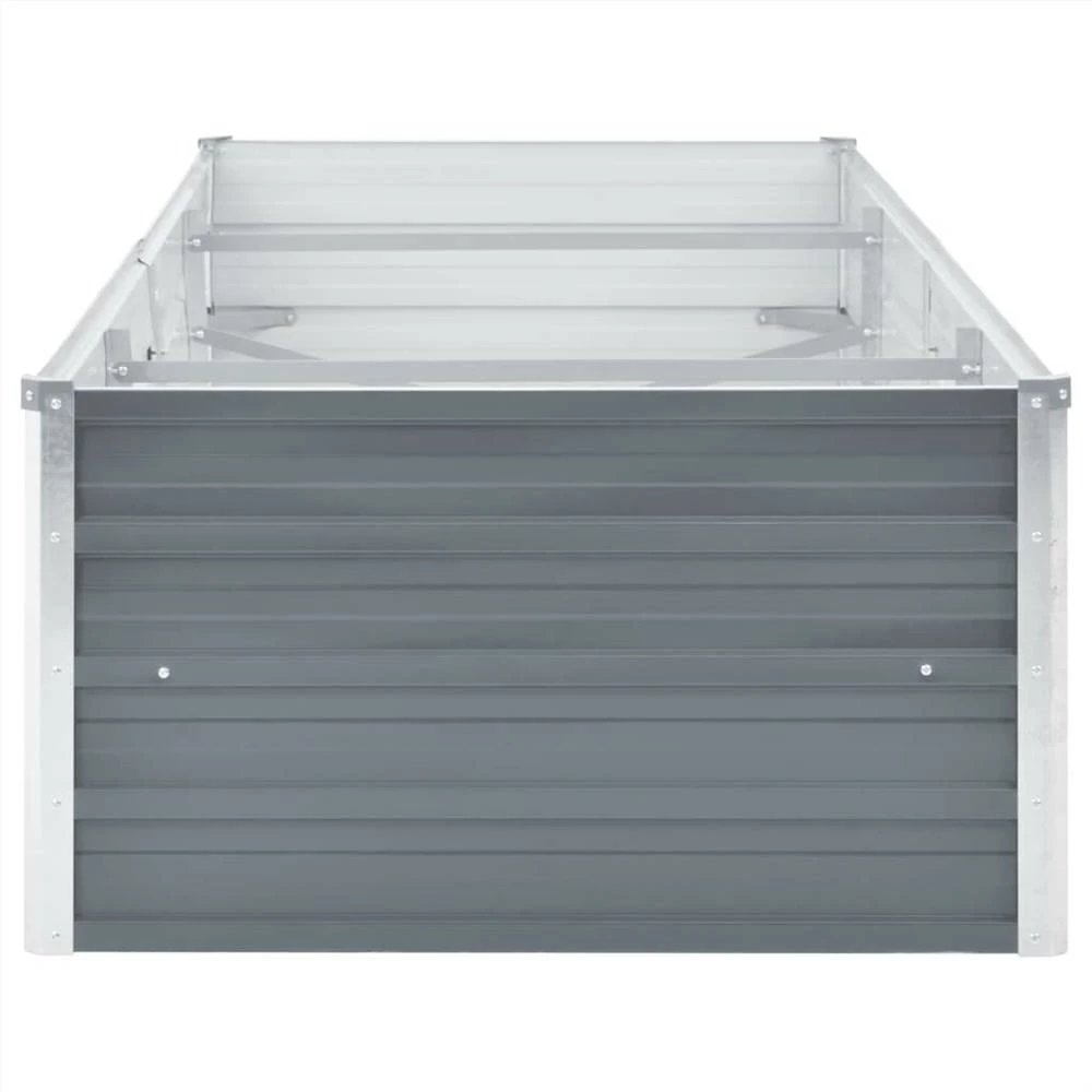 Garden Raised Bed Galvanised Steel 240x80x45 Cm Grey - Image 5