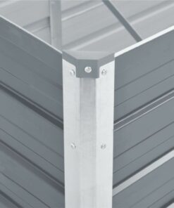 Garden Raised Bed Galvanised Steel 240x80x45 Cm Grey -Room Garden Raised Bed Galvanised Steel 240x80x45 cm Grey 442422 5