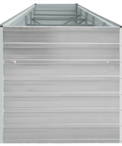 Garden Raised Bed Galvanised Steel 400x80x77 Cm Grey -Room Garden Raised Bed Galvanised Steel 400x80x77 cm Grey 441446 3