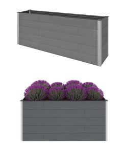 Garden Raised Bed Grey 200x50x91 Cm WPC