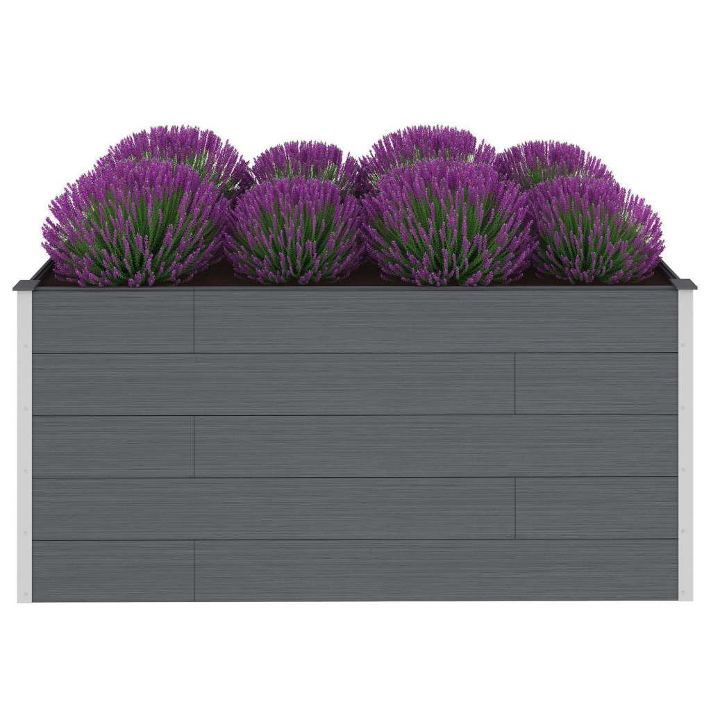 Garden Raised Bed Grey 200x50x91 cm WPC Garden Raised Bed Grey 200x50x91 Cm WPC -Room Garden Raised Bed Grey 200x50x91 cm WPC 433700 2