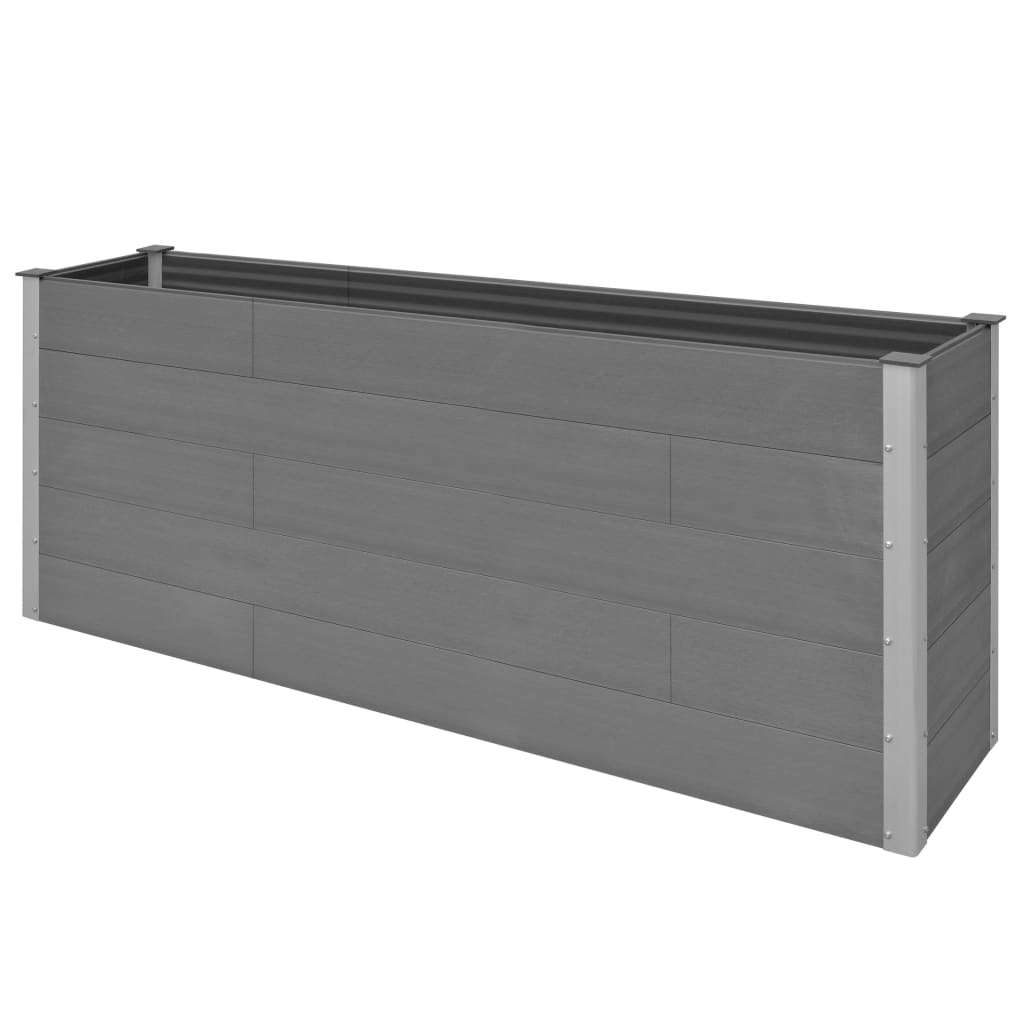 Garden Raised Bed Grey 200x50x91 cm WPC Garden Raised Bed Grey 200x50x91 Cm WPC -Room Garden Raised Bed Grey 200x50x91 cm WPC 433700 3